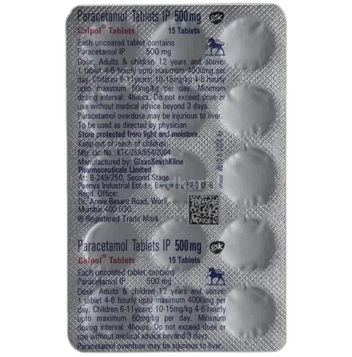 calpol 500 tablet 15's